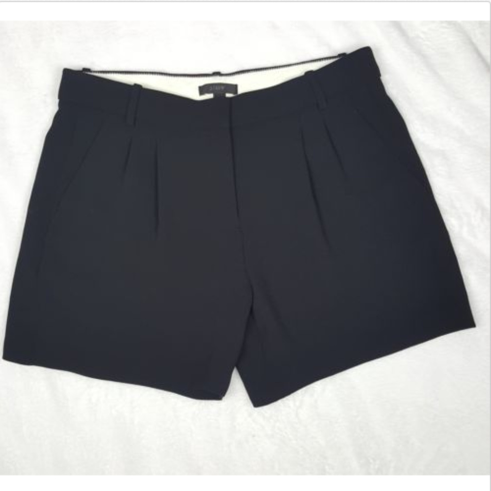 J. Crew Black Pleated Front Dress Shorts